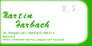 martin harbach business card